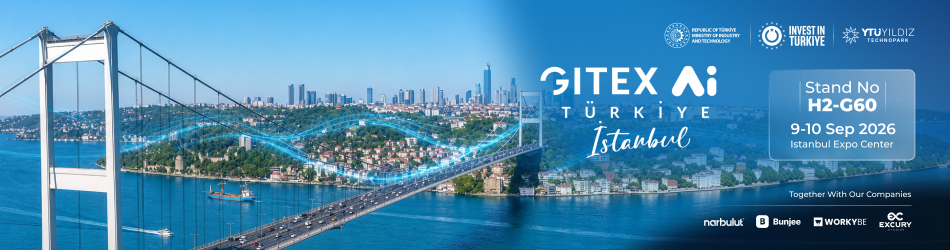 GITEX AI Türkiye 2026 - Yıldız Technopark, Booth No H2-G60, 9-10 September 2026, Istanbul Expo Center